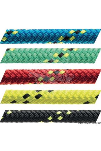 MARLOW D2 Racing 78 braid (with fleck) and Classic rope (solid colour) (Variante: D2 RACING with fleck - Green, Ø: 16 mm, Breaking load: 11592 kg, Weight kg/100 m: 14,69, White coil)