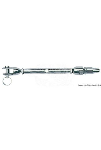Rigging screws with biconical terminal