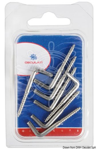 Screw hooks made of stainless steel