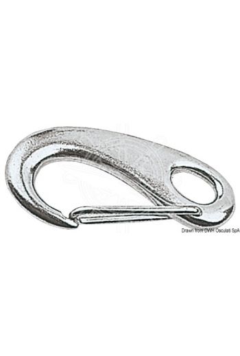 Snap-hooks with spring opening, made of stainless steel