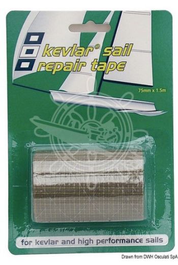 PSP Kevlar self-adhesive tape (Description: Suitable to repair sails made from the same fabric. High strength. It can also be used on polyest)