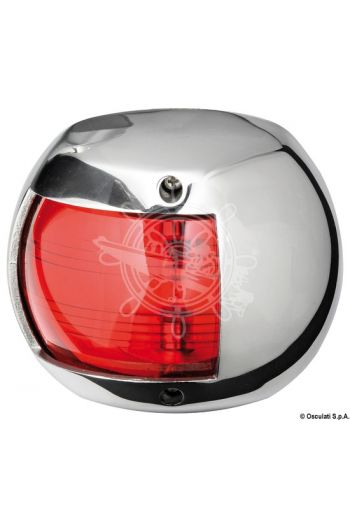 Compact 12 navigation lights made of mirror-polished AISI 316 stainless steel