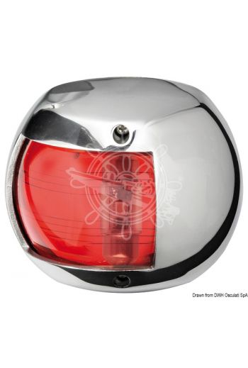 Compact 12 LED mirror-polished AISI 316 stainless steel navigation lights