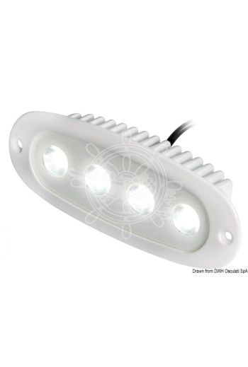 Recess-fit LED spotlight (V: 12/24, W: 12, W equivalent: 72, Lumen: 400, K: 5500-6300, LED beam angle: 13°, LED: 4, Actual consumption: )