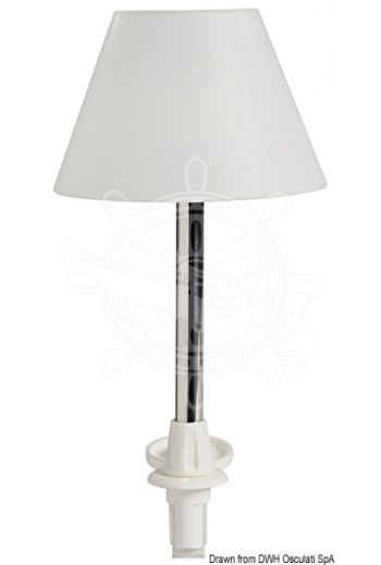 Pull-out table lamp for cockpit tables (V: 12, W: 10, Measures: 180x340 mm, OPTIONAL base: 13.440.10)