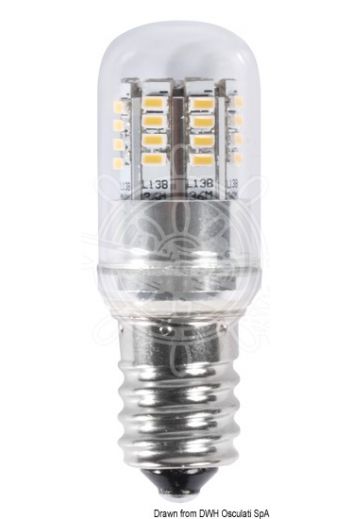 SMD LED bulb, E14/E27 screw, LED glass cover