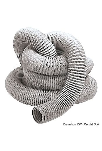 Metal-reinforced fiberglass and PVC hose for electric blowers