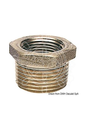 Brass reducing couplings male/female