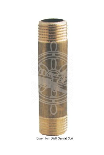 Male/male brass extension sleeve