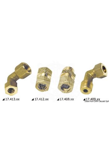 Brass compression joints for copper pipe with Biconical Brass seal