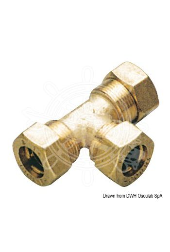 Brass compression joints for cooper pipe with “0” Ring seal