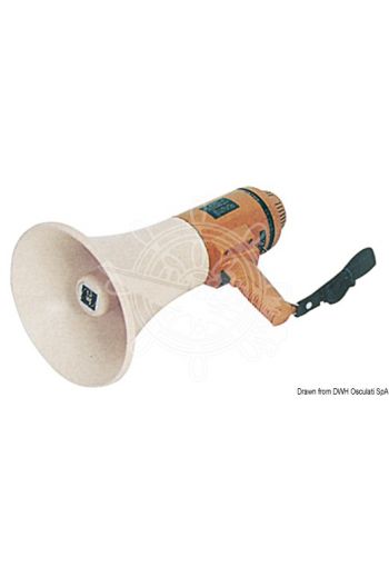 Professional electronic bullhorn (Power W: 30, Capacity - in urban area m: 350, Capacity - outdoors m: 1000, Length mm: 375, Ø mouth mm: 221, Po)