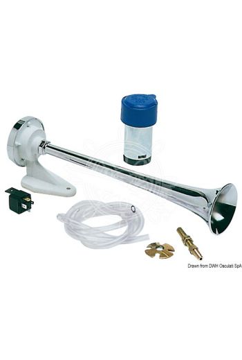 Chromed ABS trumpet horn with compressor