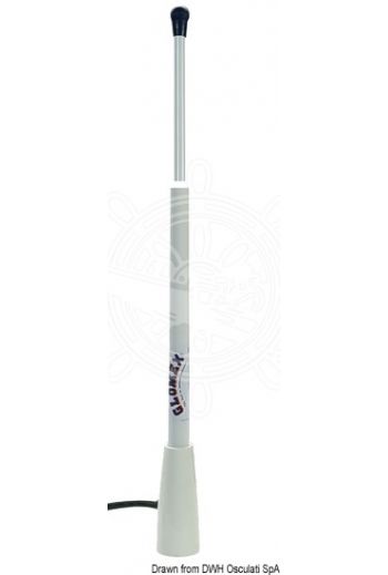 GLOMEX RA 400 VHF antenna (RG 58 4.5-m coaxial cable: INCLUDED, Connector to be welded: 29.903.10, Suitable for: Motorboats)