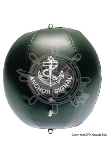 Black inflatable signal ball