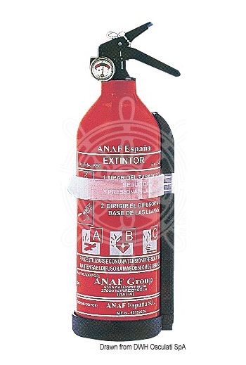 MED type-tested powder extinguishers with pressure gauge