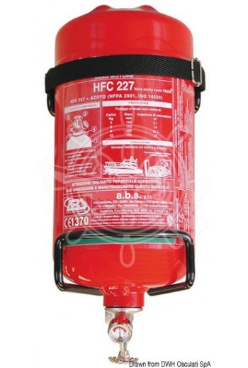 RINA FM-200 approved fire extinguishing system