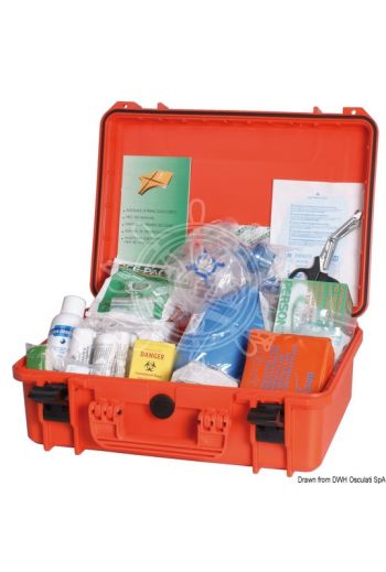 First aid kit, Table D. Made in compliance with Ministerial Decree 01/10/2015 in force as of 18/01/2016