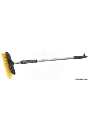 Mafrast telescopic scrubbing brush made of anodized aluminium and fitted with rotational closing tap
