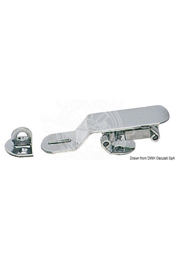 Peak toggle fastener fitted with padlock eye (Length mm: 110 (total), Width mm: 30, Run mm: 12)