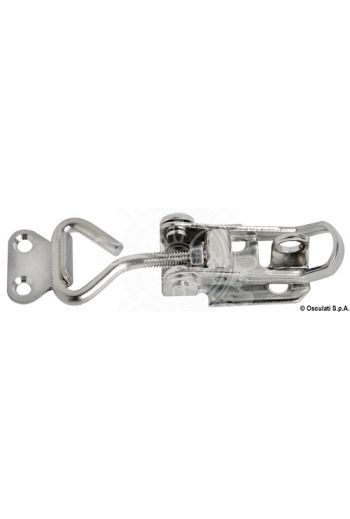 Adjustable stainless steel toggle fastener with padlock ring