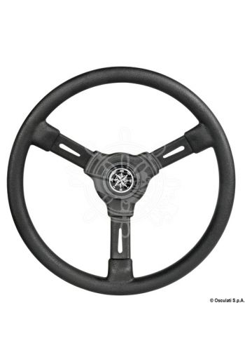 Steering wheels fitted with anatomically designed hand grip
