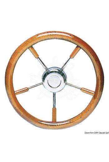 Steering wheels with mahogany polyurethane lacquered crown