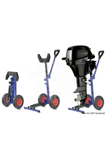 Trailer with foldable wheels (Description: foldable trailer, Max capacity: 15 HP 4 strokes - 60 kg, Weight in kg: 10)