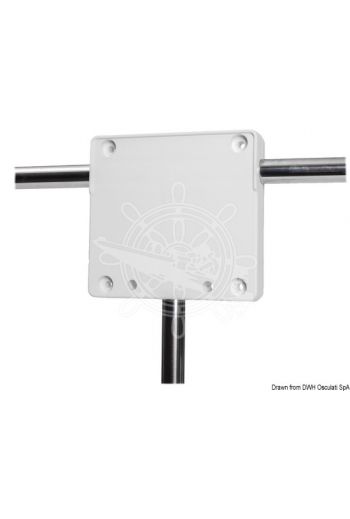 Outboard stowage bracket - pushpit mounting (Hose Ø: 25 mm, Measures: 182x172x40 mm, For engines max: 36 kg)