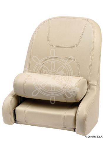 Compact padded seat with H51 flip-up bolster