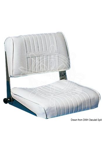 Ergonomic seat with foldable backrest (Depth cm: 40, Width cm: 45, Foldable hinge included: 48.418.04)
