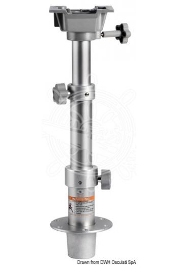 Removable tri-telescopic table pedestal (Height mm: 290/690, Base Ø mm: 171, Tube Ø mm: 70/60/50, Upper aluminium base included mm: 168x168, Optional a)