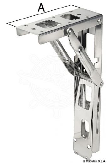 Folding arm for tables and seats (Reach A mm: 165, Height B mm: 320, Max load kg: 150)