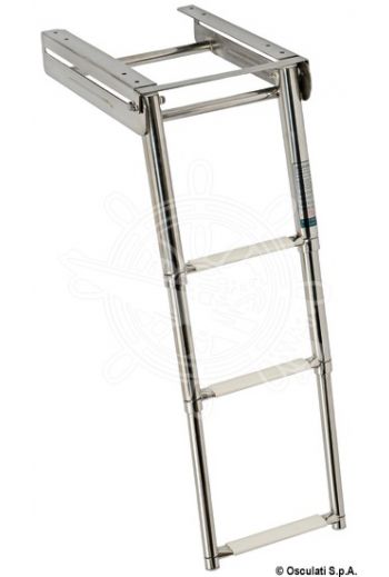 Telescopic foldaway ladder