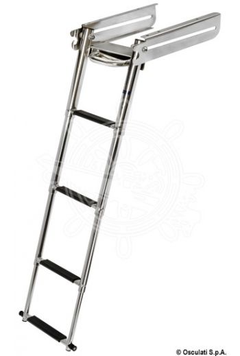 Sliding ladder to be mounted under the platform (Steps - No.: 4, Steps - Colour: Black, Length mm - open: 1125, Length mm - folded: 415, Max width mm: 307, Tub)