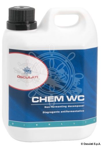 Chem WC - Disintegrating and anti-fermentative product for chemical toilet units and waste water tanks (Package: 1 l, Items per package: 6)