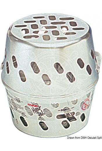 Origo alcohol heater/burner (Max power range: 4/5 hour, Tank volume: 1,2 l of alcool, Measures: 285 (Ø) x 150x285 (H), Spare cartridge: 50.)