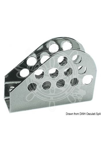 Stainless steel forestay adjuster plate (Various holes size mm: 5, Base mm: 49x16, Height mm: 37)