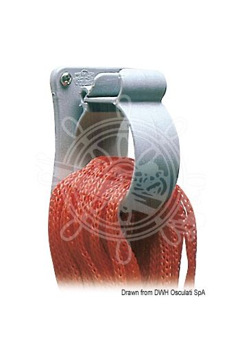 Nylon rope holder (Base mm: 57x94, Passing mm: 60, Capacity: 15 m of rope Ø mm 10)