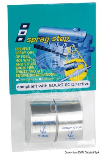 PSP MARINE TAPES Spray Stop tape (Package: 2 Rolls - 25 mm x 1 m)