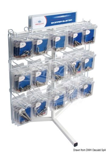 Bolts and screws in packs - Counter stand, only / Set including 291 assorted packs + counter stand
